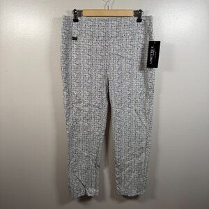 Lisette Sabana Ankle Pant Size 12 Black White Check Casual Travel Work Comfy